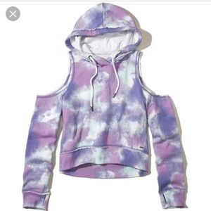 [Hollister] Cold Shoulder Tie Dye Pullover